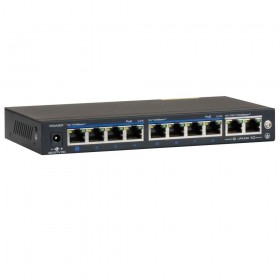 Switch POE 10 ports ethernet RJ45 pour caméra IP