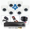 kit video surveillance professionnel 6 cameras domes varifocal exterieures tubes infrarouge 20m capteur sony 960p enregistreur n