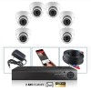 kit vidéo surveillance professionnel HD 6 Caméras Dômes varifocale IR SONY FULL HD 960P Enregistreur DVR AHD disque dur Pack vid