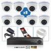 kit vidéo surveillance professionnel HD 8 Caméras IP POE Dômes IR SONY FULL HD 1080P Enregistreur NVR AHD disque dur Pack vidéo 