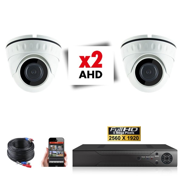 Kit vidéosurveillance 2 caméras PRO FULL AHD SONY 5MP