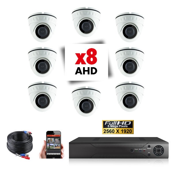 Kit vidéosurveillance 8 caméras PRO FULL AHD SONY 5MP