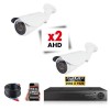 Kit vidéosurveillance 2 caméras tubes varifocales PRO FULL AHD SONY 5MP