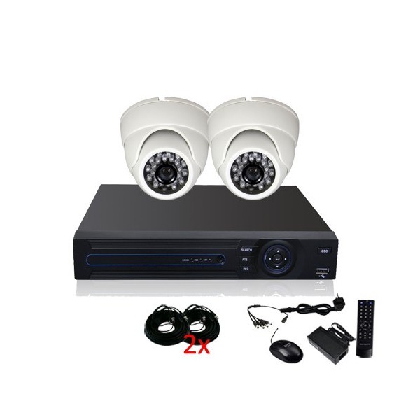 Pack vidéosurveillance 2 caméras HD SONY 700 lignes DVR 960H